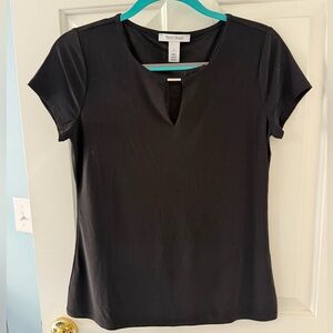 White House Black Market Black Short Sleeve Top